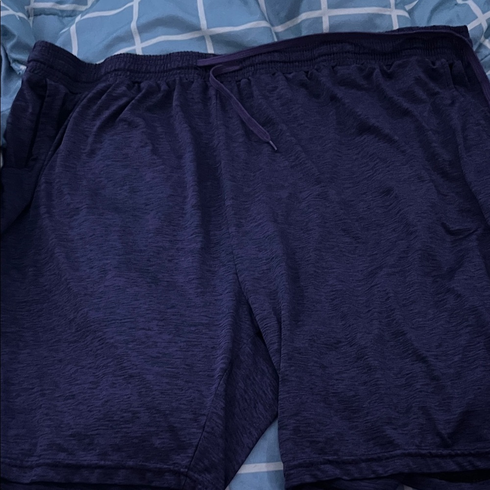 Essentials Men's Dark Purple Athletic Shorts